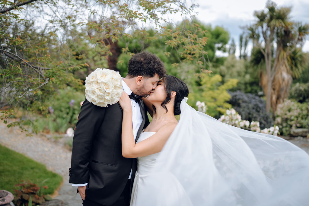 June and Martin elopement chapel vintage car New Zealand