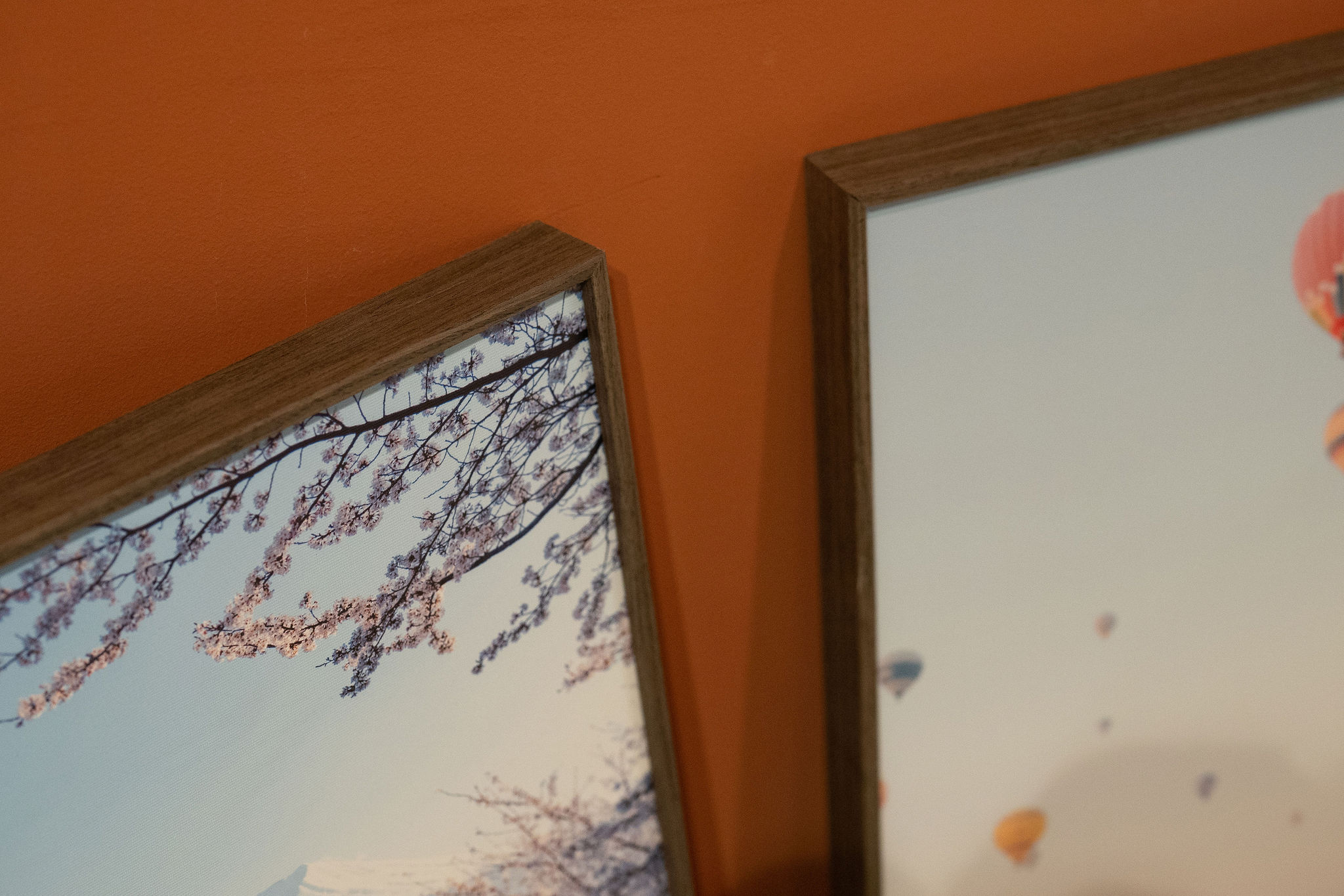 Canvas print on wall